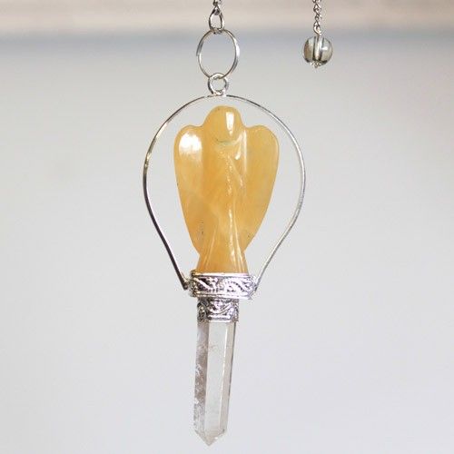 Pendule Ange en Quartz Jaune - Radiesthésie & Divination – photo 2