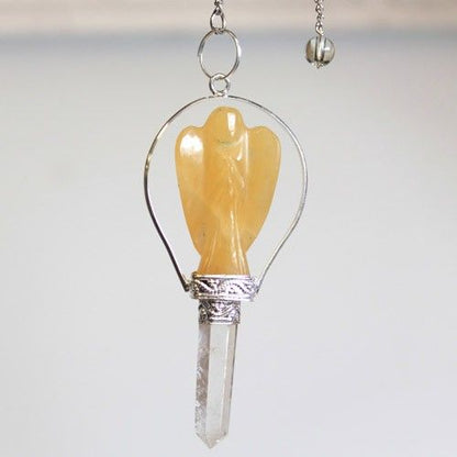 Pendule Ange en Quartz Jaune - Radiesthésie & Divination – photo 2