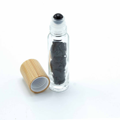 Roll-on huile essentielle avec bille en Tourmaline Noire