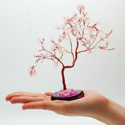 Grand arbre de vie en Quartz Rose - photo 2