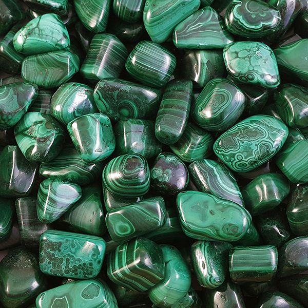 Pierres roulées Malachite (xl format) — Transformation profonde