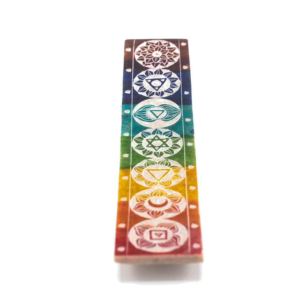 Porte-Encens en Stéatite — Sept Chakras — 26 cm - photo 4