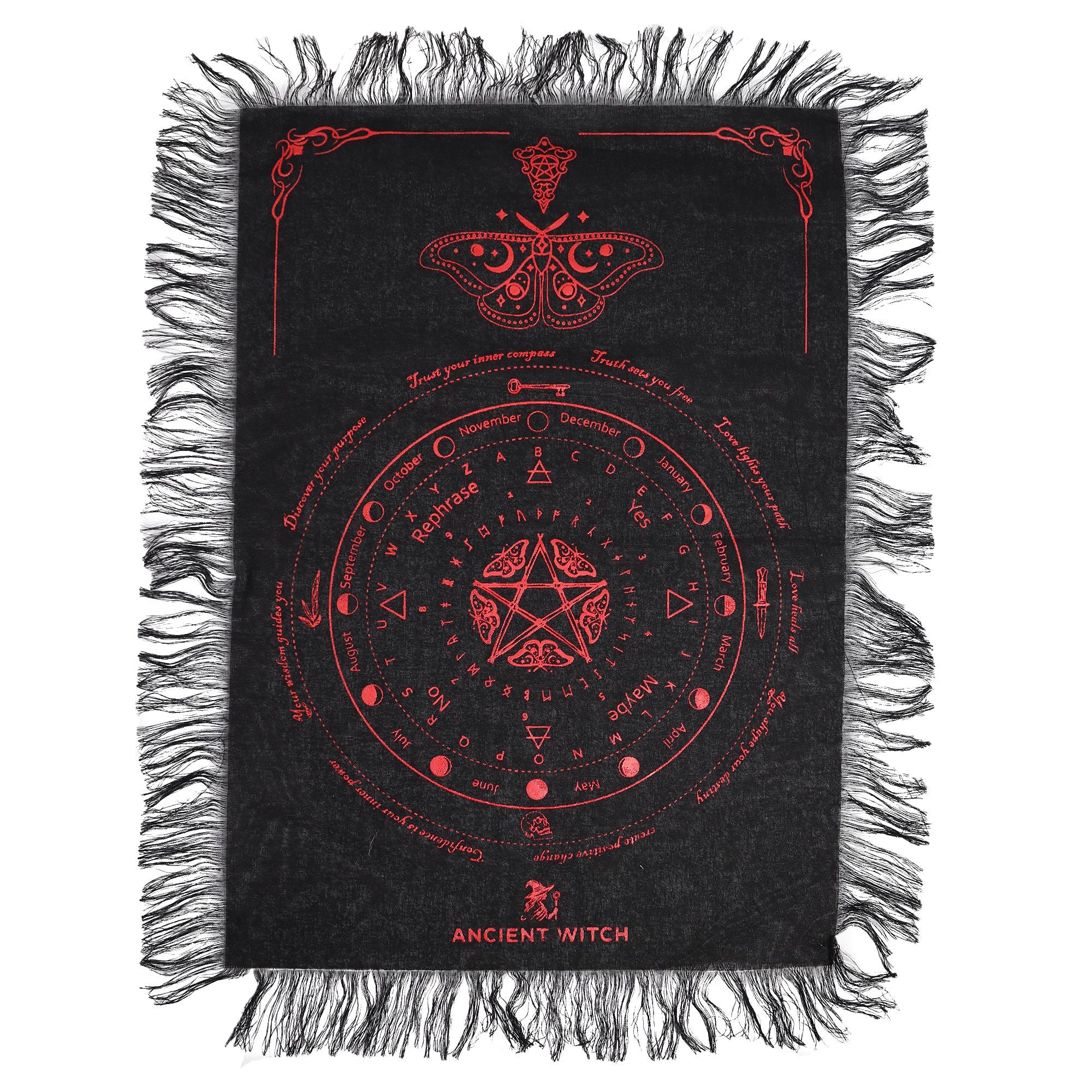 Tapis Divination Papillon Mystique Noir & Rouge Sang – photo 2