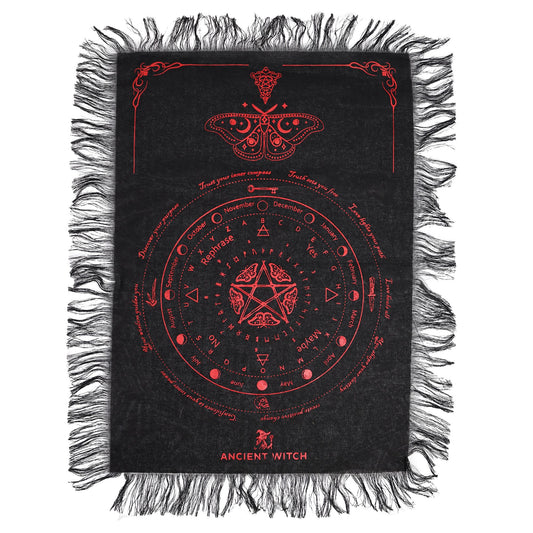 Tapis Divination Papillon Mystique Noir & Rouge Sang – photo 2