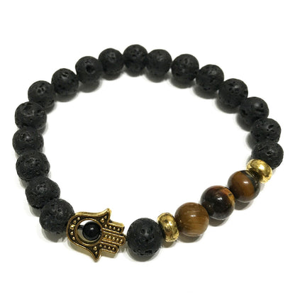Bracelet en pierre de lave