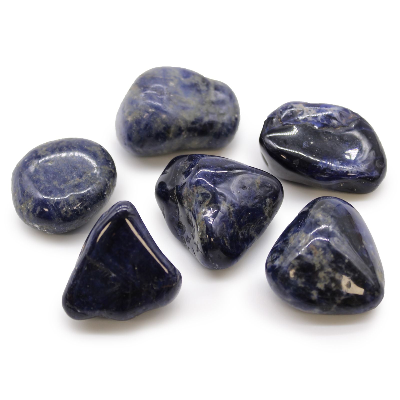 Sachet de 6 grosses pierres roulées d'Afrique - Sodalite - photo 2