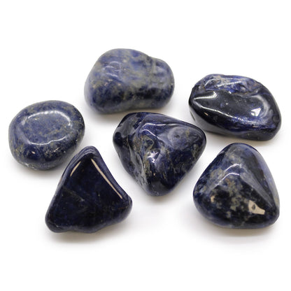 Sachet de 6 grosses pierres roulées d'Afrique - Sodalite - photo 2