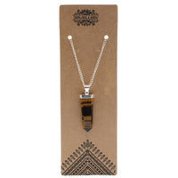 Gemstone Flat Pencil Pendant - Tiger Eye - photo 5