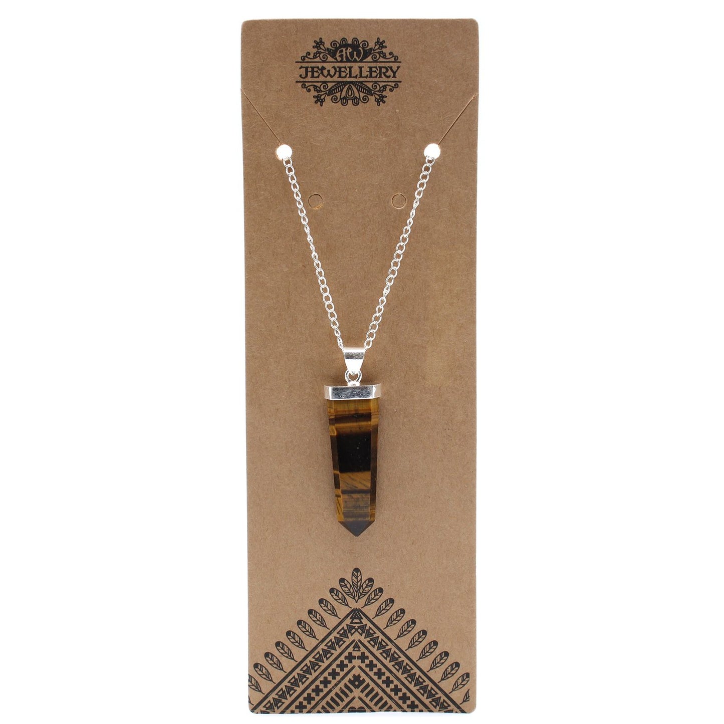 Gemstone Flat Pencil Pendant - Tiger Eye - photo 5