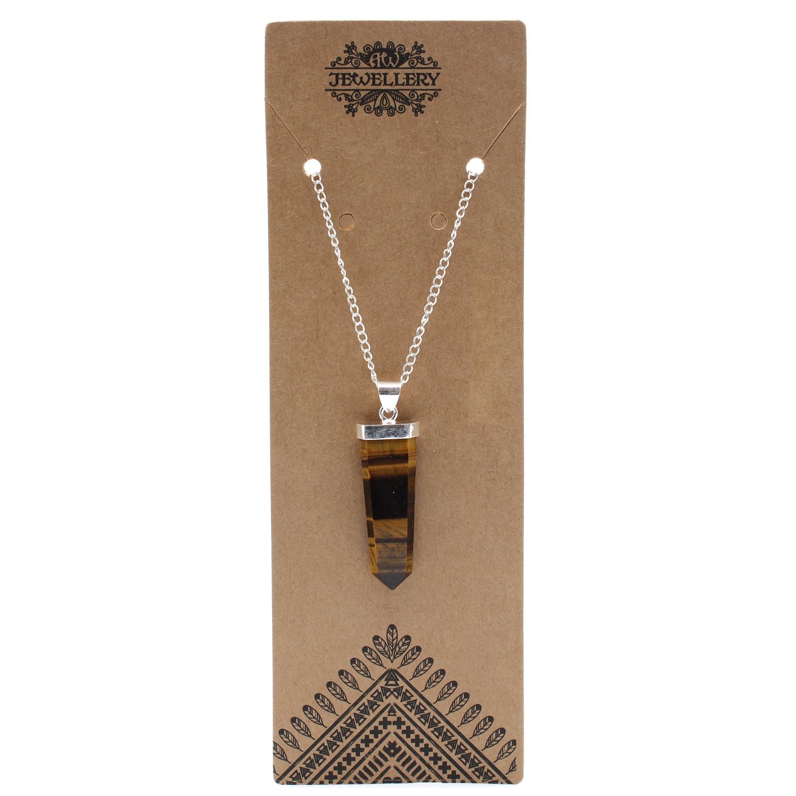 Gemstone Flat Pencil Pendant - Tiger Eye - photo 5