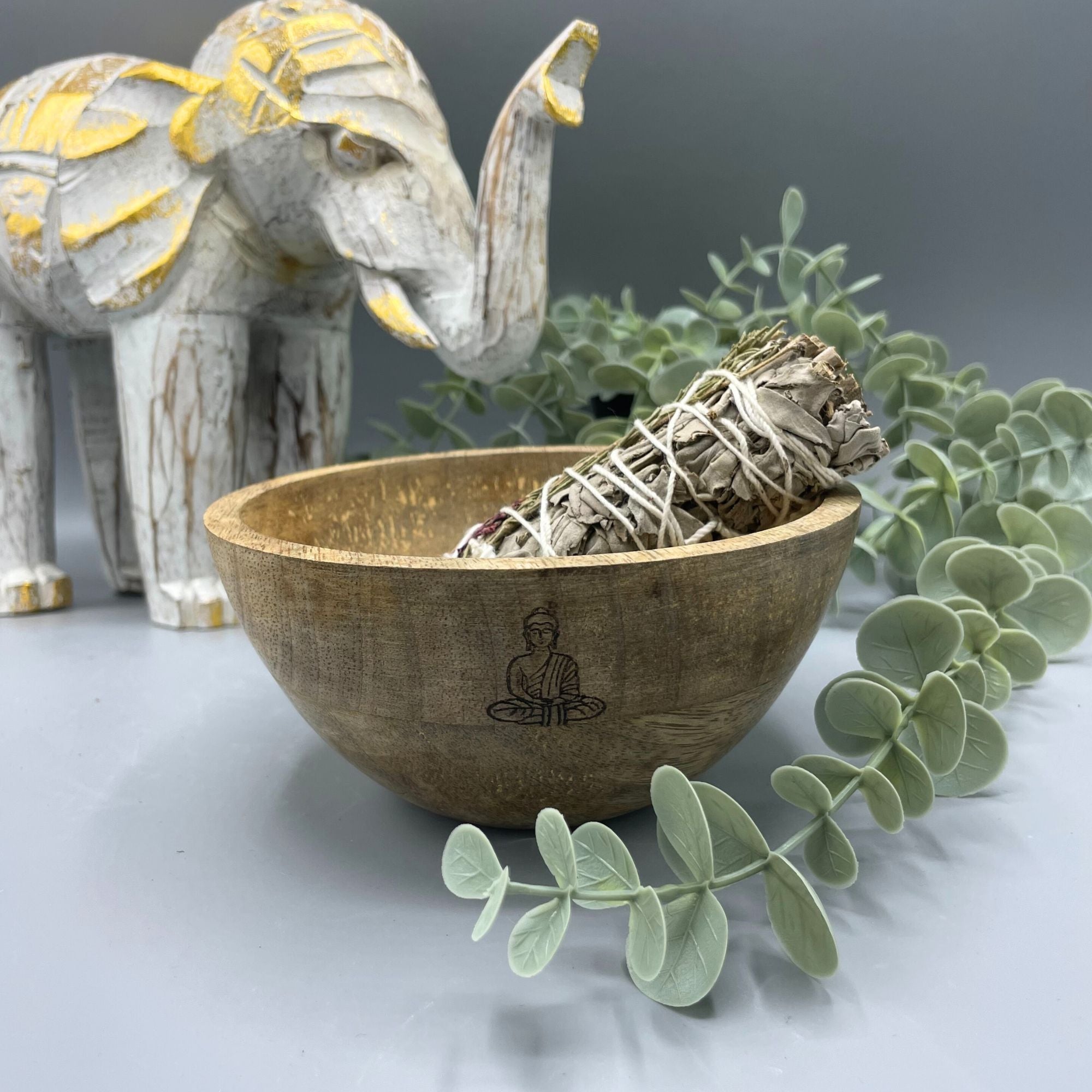 Coupe Rituelle en Bois Naturel — Format 14x7cm (Modèle 2)
