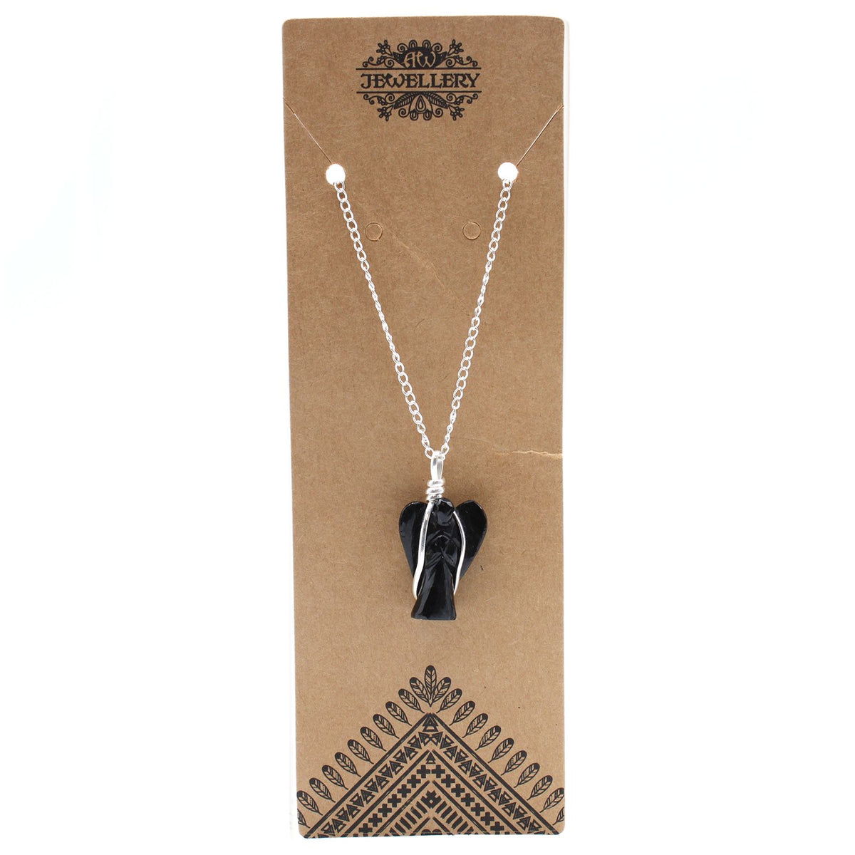Pendentif Ange Gardien - Agate Noire - photo 2