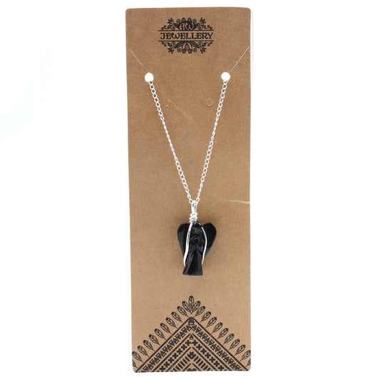 Pendentif Ange Gardien - Agate Noire - photo 2