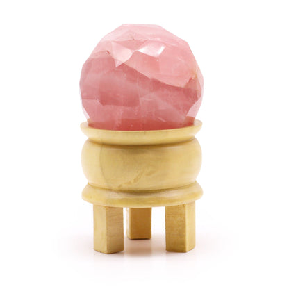 Boule de guérison facettée - Quartz Rose - photo 4