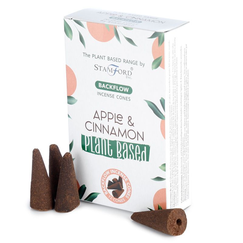 Cônes d'Encens Refoulant Pomme Cannelle - 12 Pcs Vegan