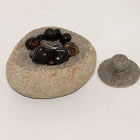 Pot en Pierre de Rivière avec Couvercle 15×12cm – photo 5