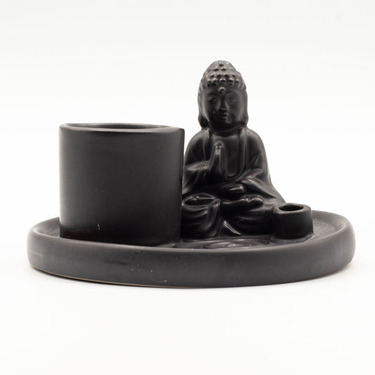 Porte-Encens Bouddha Céramique - Support Bâtons & Cônes – photo 2