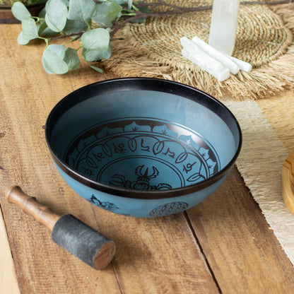 Bol Chantant en Aluminium — Double Dorje Bleu — 27 cm - photo 4