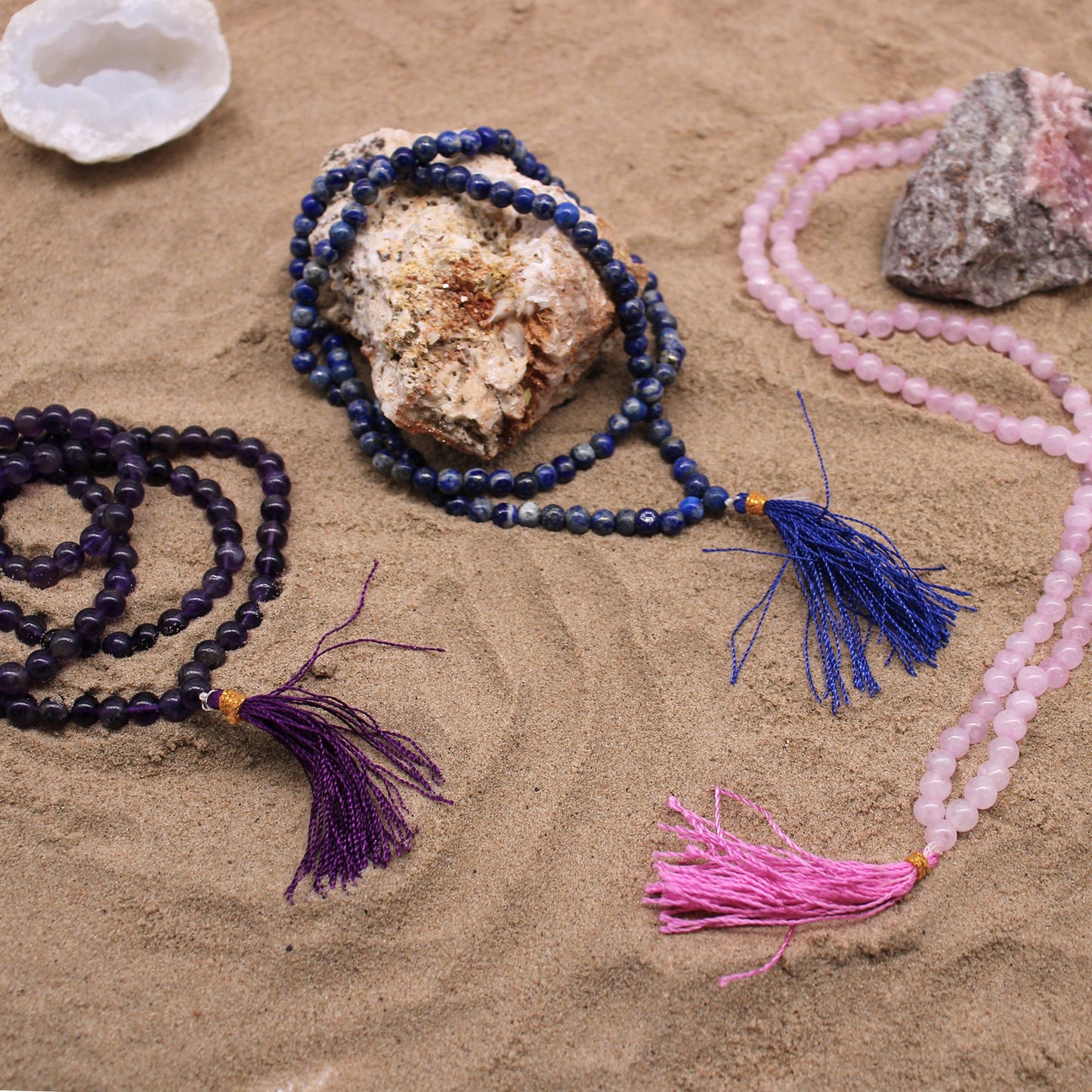 Mala bouddhiste 108 perles - Lapis-Lazuli - photo 6