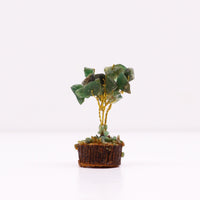 Mini Gemstone Trees On Wood Base - Green Aventurine (15 stones)