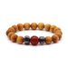 Jonc Chakra racine en bois de cèdre - Jaspe Rouge