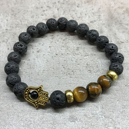 Bracelet en pierre de lave - photo 2