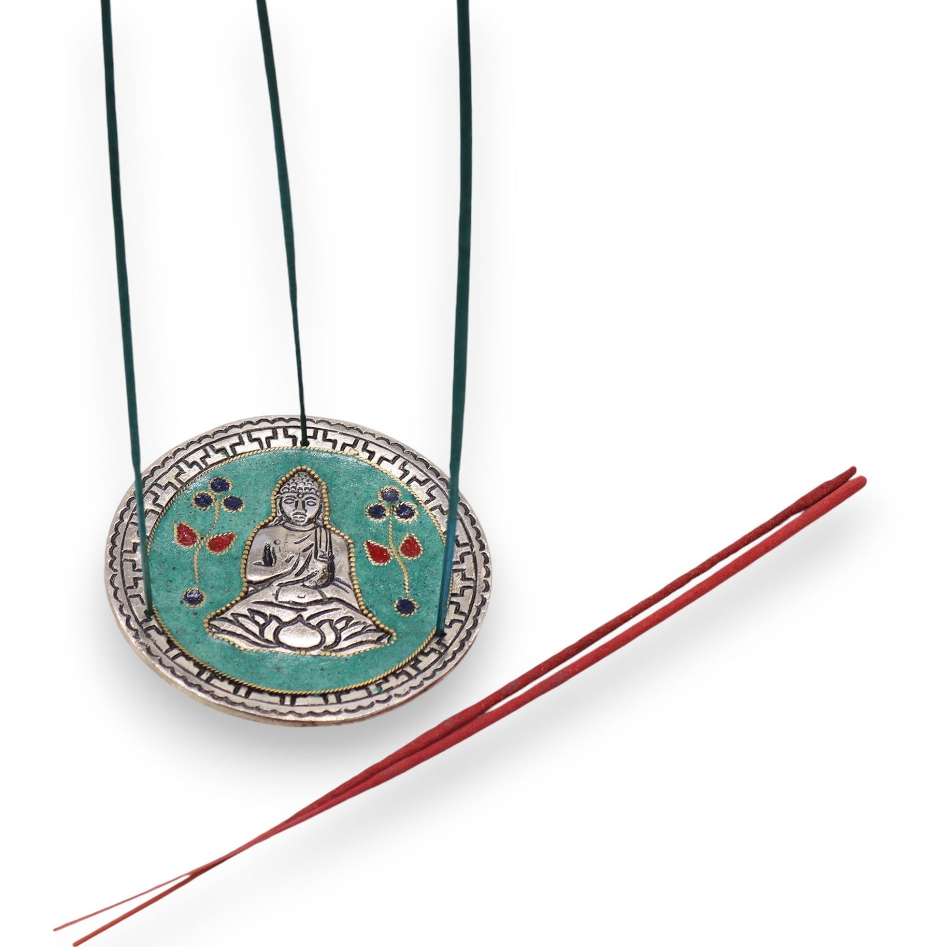 Porte-encens Bouddha Vert 10cm - Méditation & Purification – photo 3