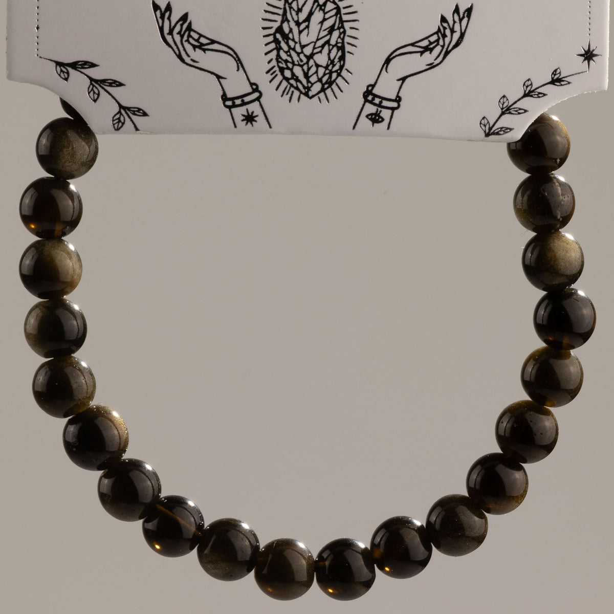 Bracelet Obsidienne Dorée — Perles de 6 mm - photo 5