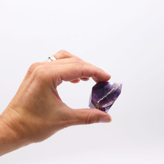 Lot de pointes en Améthyste (6 cm)