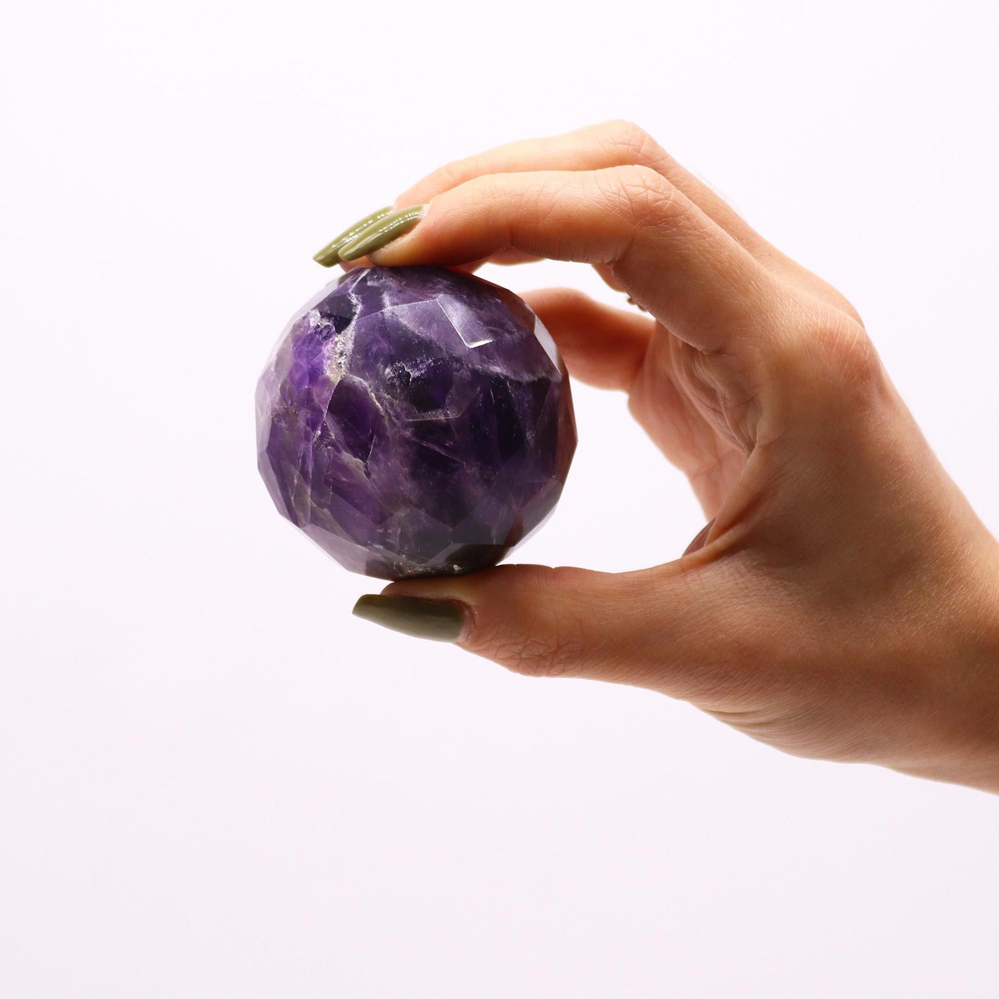 Boule de guérison facettée - Améthyste - photo 3