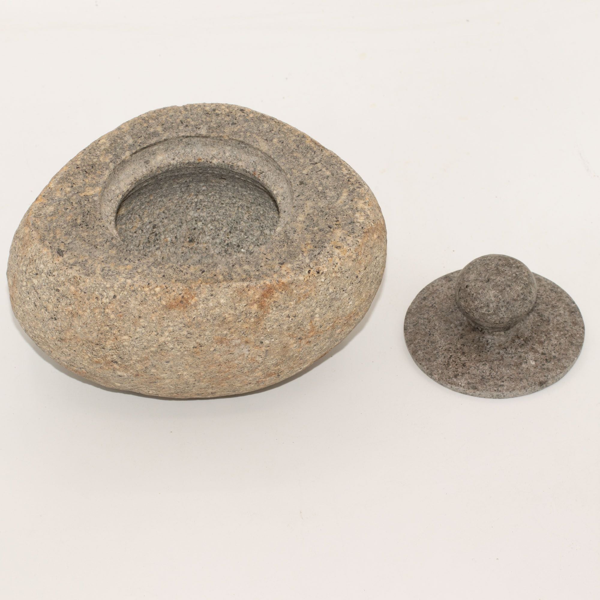 Pot en Pierre de Rivière avec Couvercle 15×12cm – photo 4