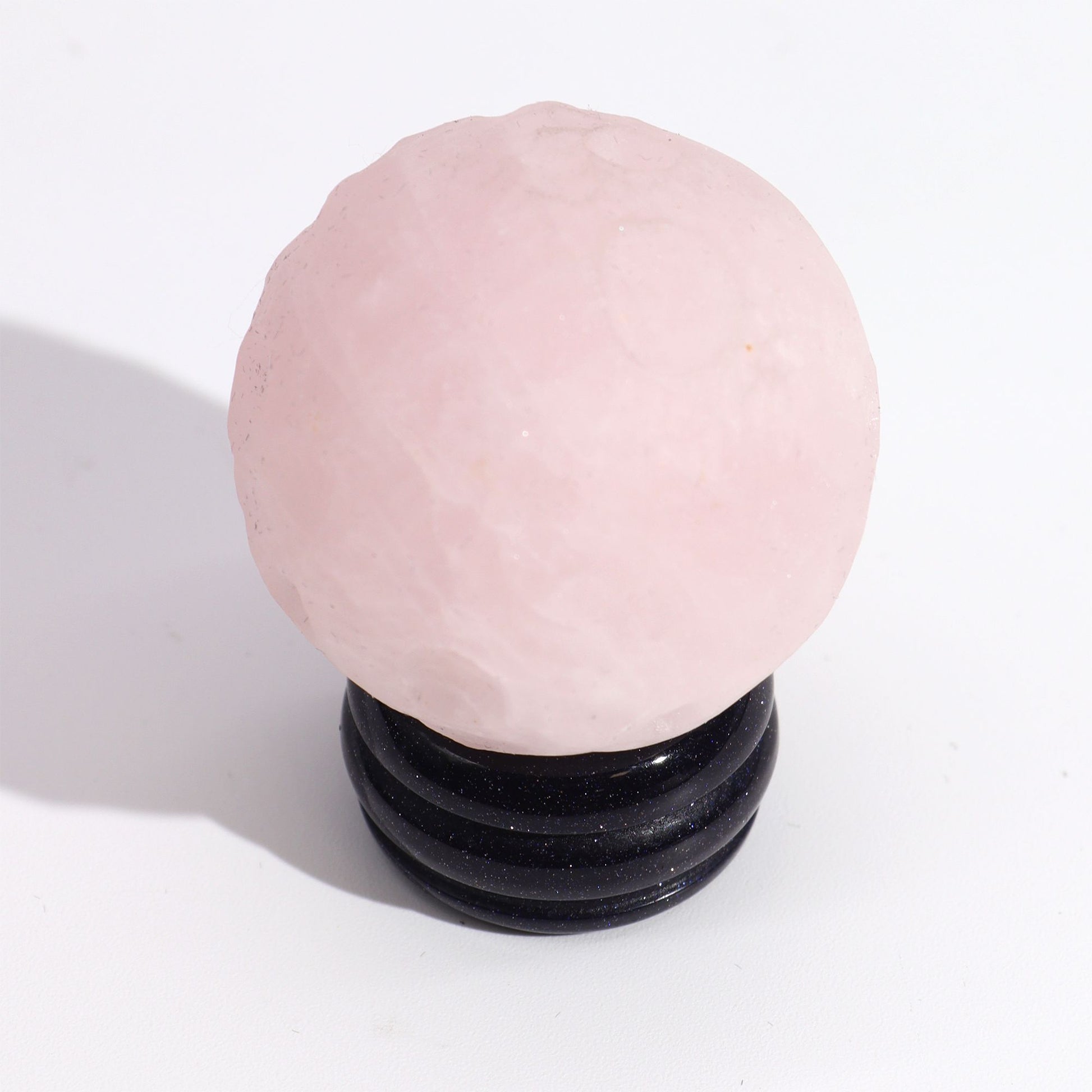 Planète en Quartz Rose sur support pierre du soleil (40 mm) - photo 2