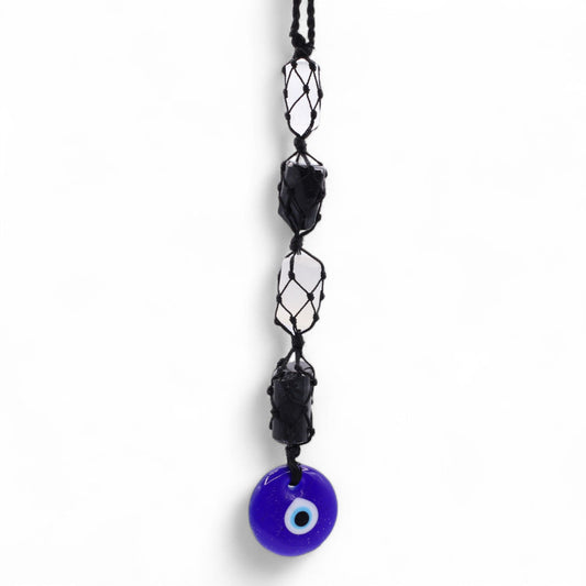 Pendentif Tourmaline Noire & Sélénite - Œil Protecteur – photo 3
