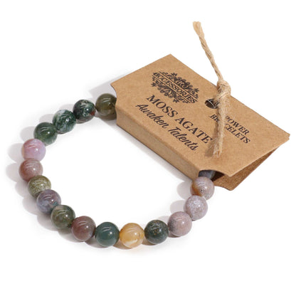 Bracelet d'énergie - Agate Mousse