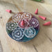 Porte-Encens Stéatite 7 Chakras - Lot 4 Disques 10cm