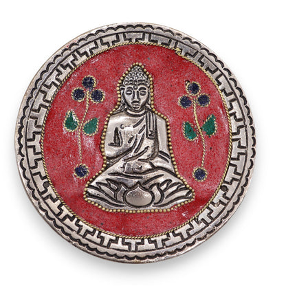 Porte-encens Bouddha Rouge 10cm - Méditation & Purification