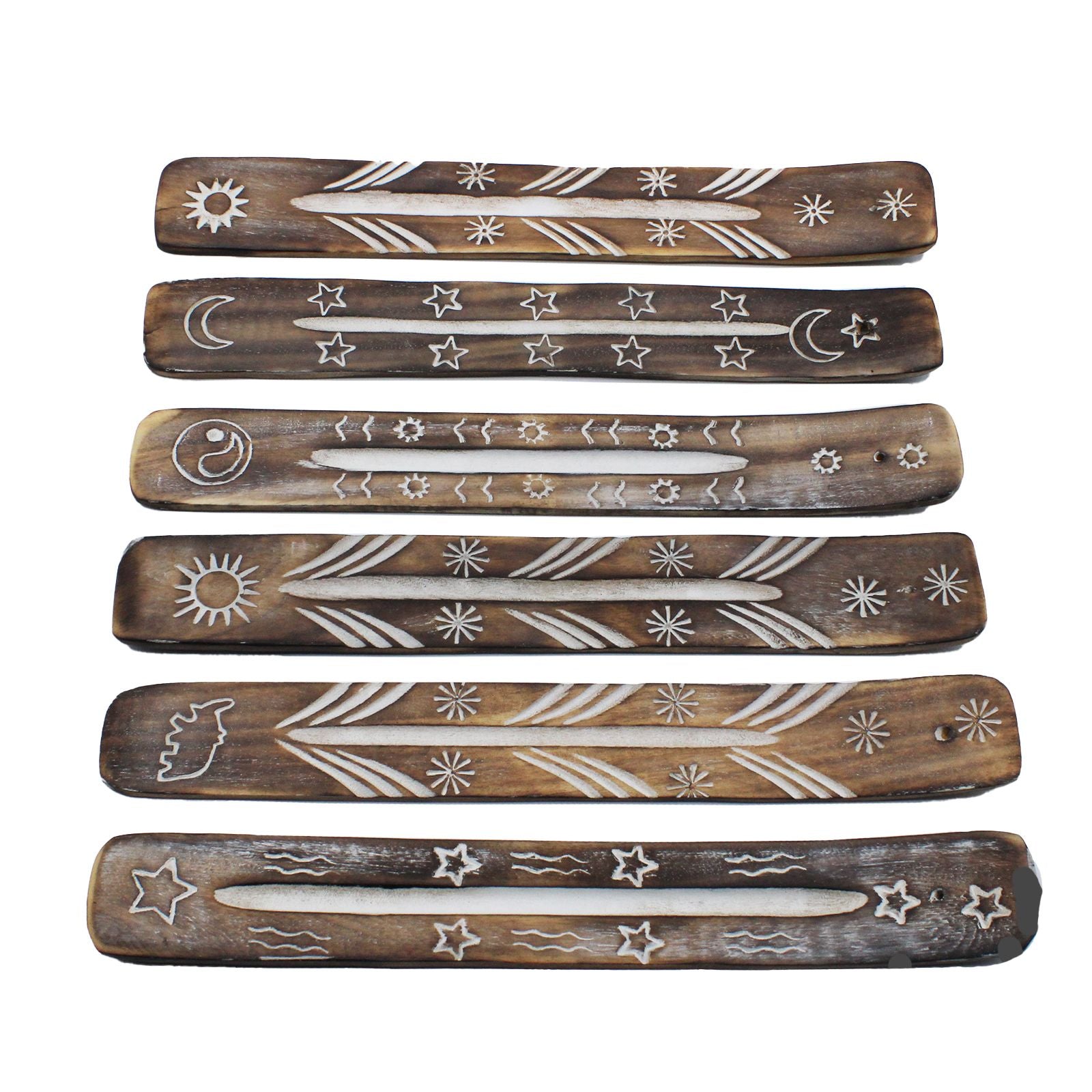 Porte-Encens Bois Blanchi - Artisanal Inde Simple – photo 2