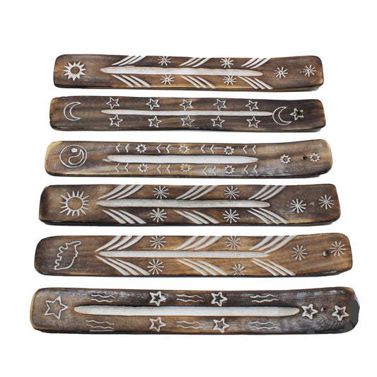 Porte-Encens Bois Blanchi - Artisanal Inde Simple – photo 2