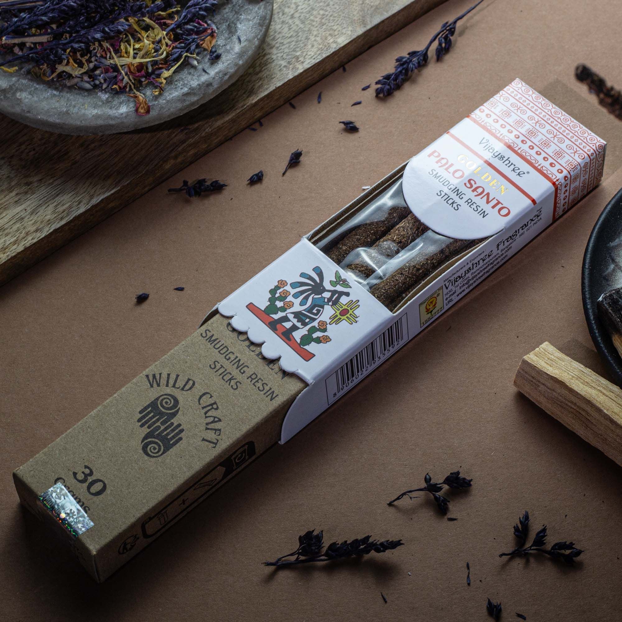 30g Golden Palo Santo Smudging Resin Sticks (6s)