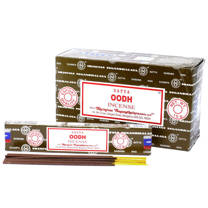 Encens Satya Oodh 15 g - Bois d'Oud & Méditation