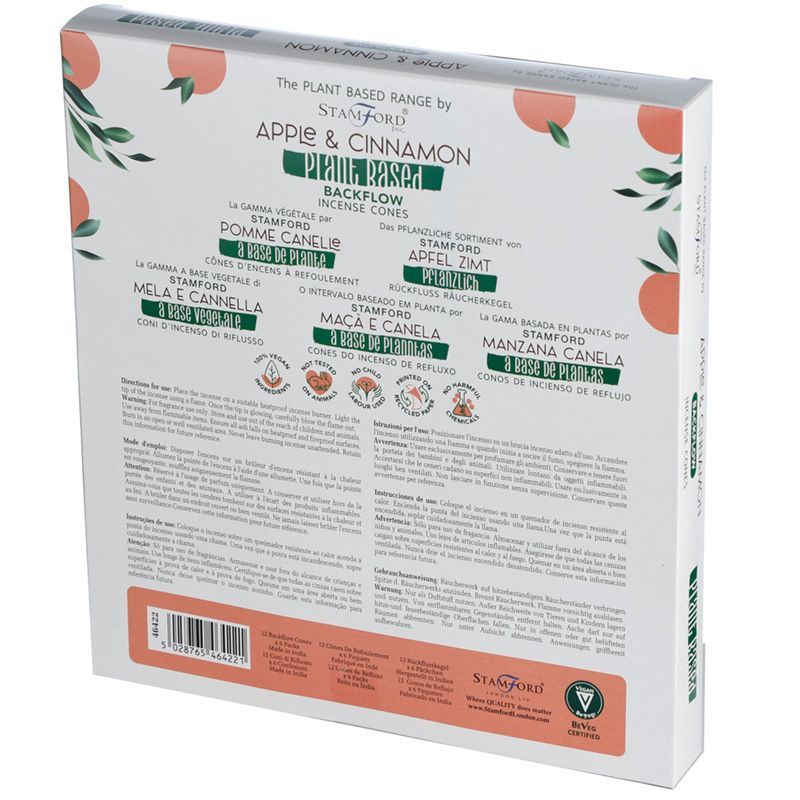Cônes d'Encens Refoulant Pomme Cannelle - 12 Pcs Vegan – photo 3