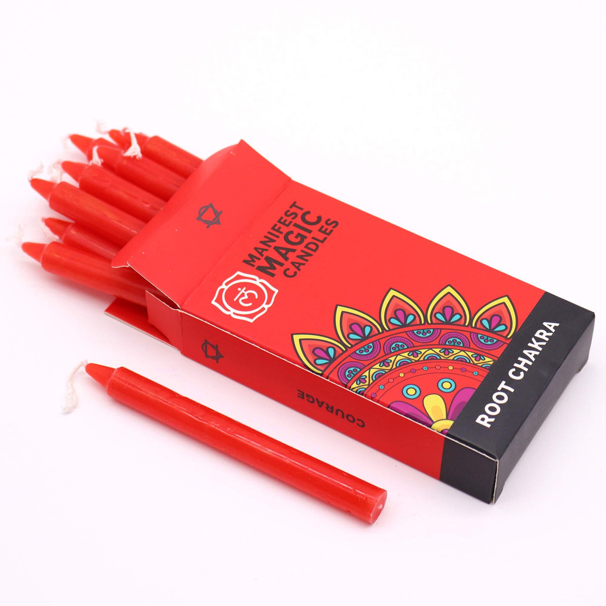 Bougies Rituelles Rouges Chakra Racine — Lot de 12 - photo 2