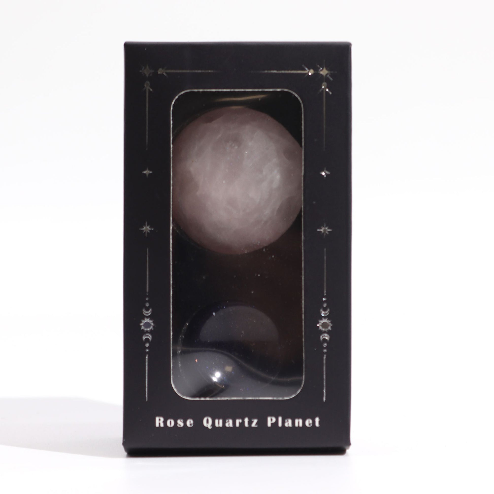 Planète en Quartz Rose sur support pierre du soleil (40 mm) - photo 3