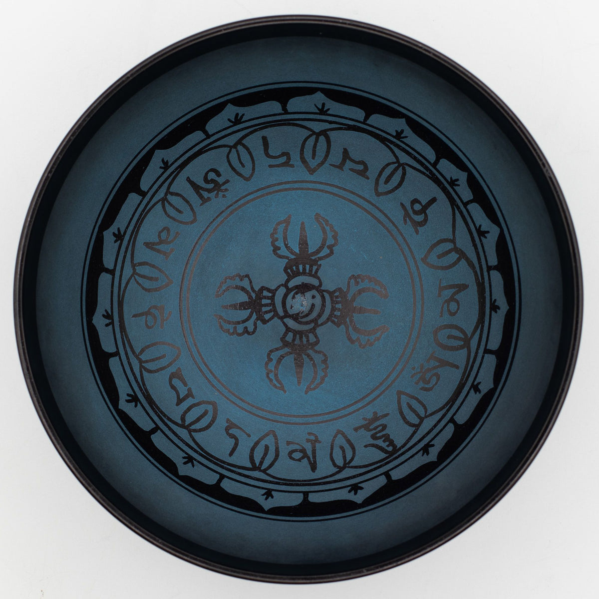 Bol Chantant en Aluminium — Double Dorje Bleu — 27 cm - photo 5