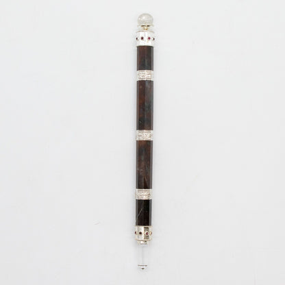 Baguette en Jaspe fantaisie à boule de cristal - 26 cm
