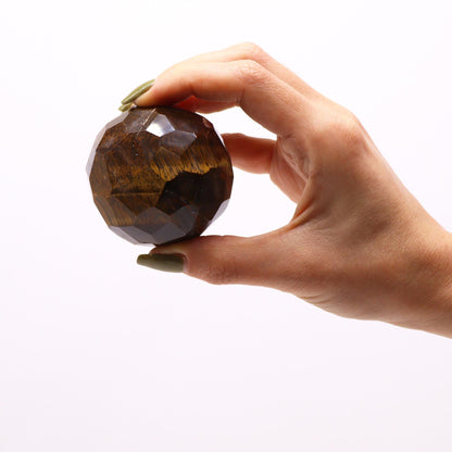 Boule de guérison facettée - Œil de Tigre - photo 3