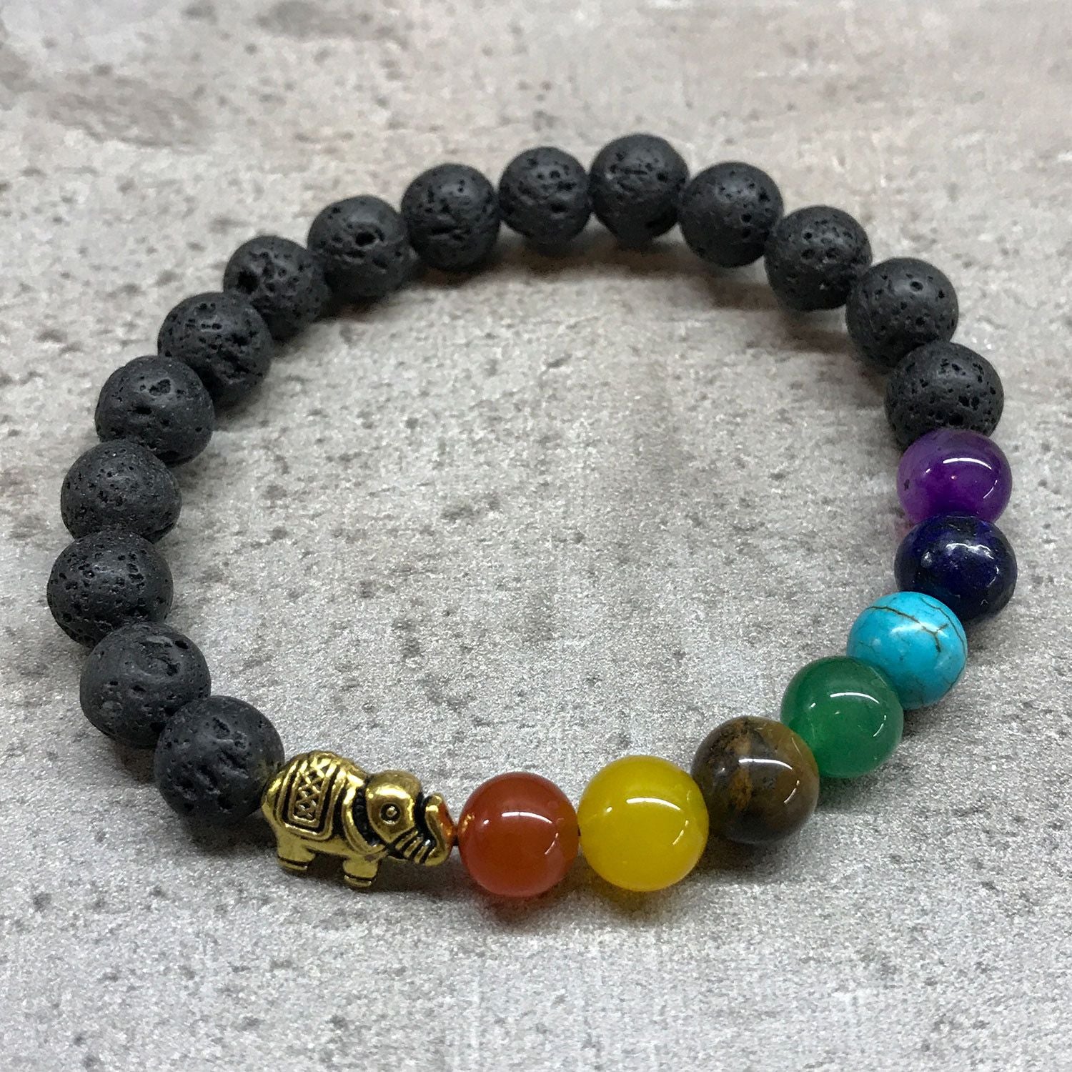 Bracelet en pierre de lave - photo 2
