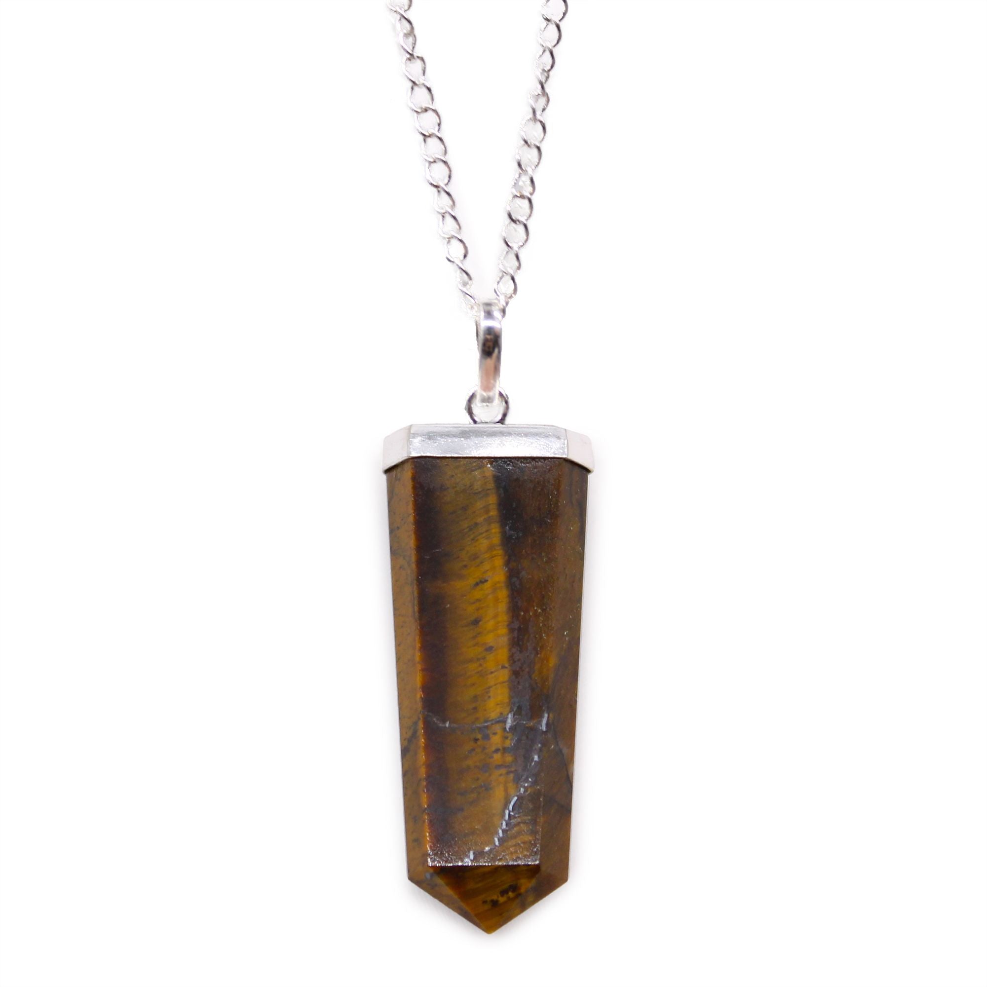 Gemstone Flat Pencil Pendant - Tiger Eye - photo 4