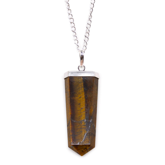 Gemstone Flat Pencil Pendant - Tiger Eye - photo 4