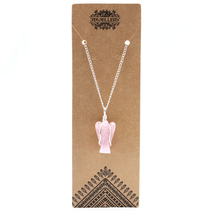 Pendentif Ange Gardien - Quartz Rose - photo 2